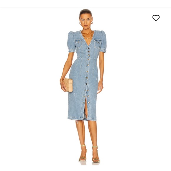 Retrofete Dresses & Skirts - Retrofete Blue Denim Midi Dress